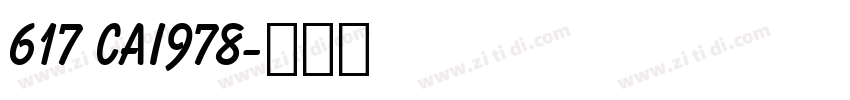 617 CAI978字体转换